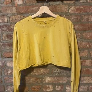 Emma & Sam Distressed Crop Top